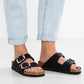 Birkenstock Arizona Big Buckle Sandals in Black Leather