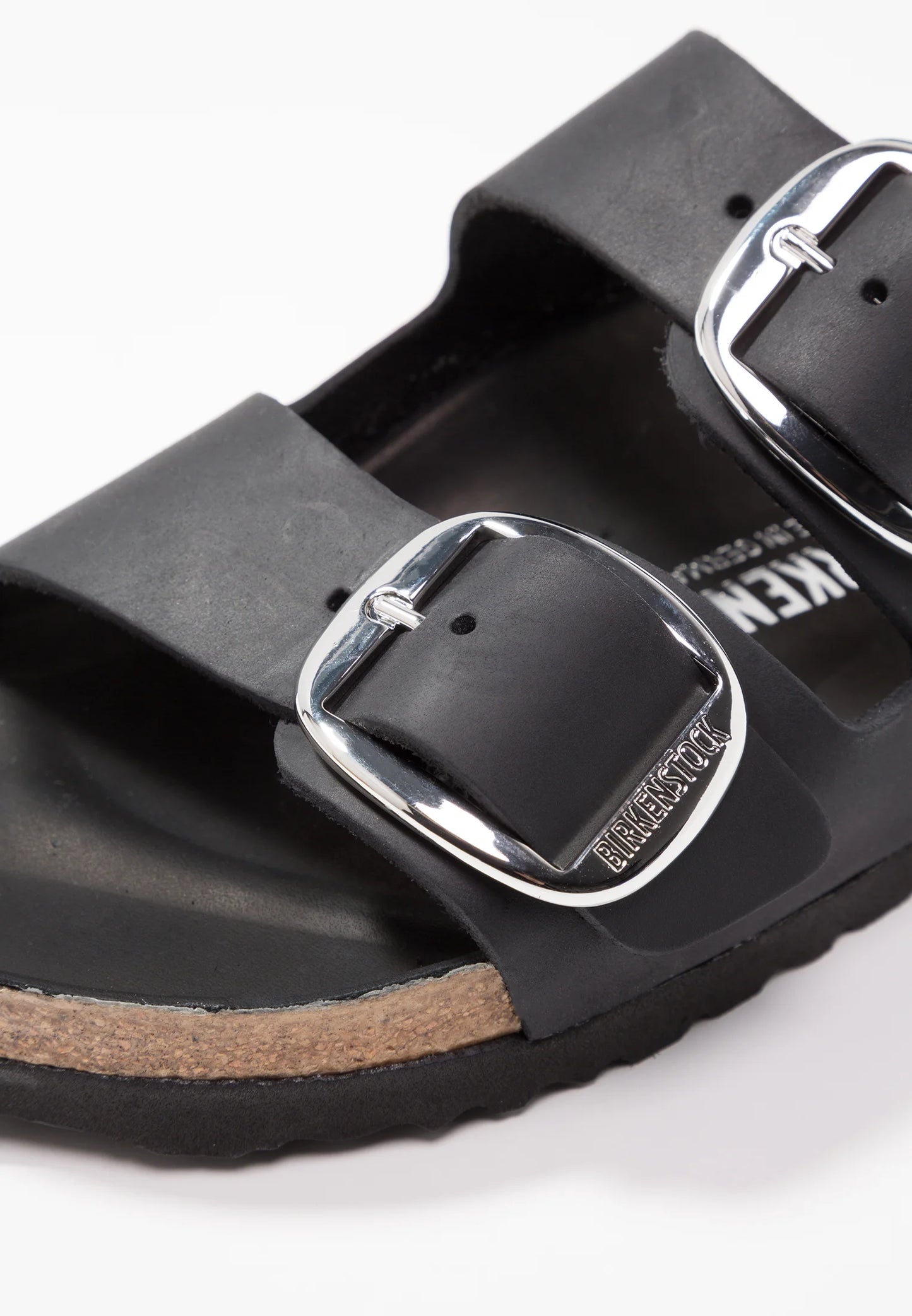 Birkenstock Arizona Big Buckle Sandals in Black Leather