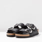 Birkenstock Arizona Big Buckle Sandals in Black Leather