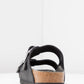 Birkenstock Arizona Big Buckle Sandals in Black Leather